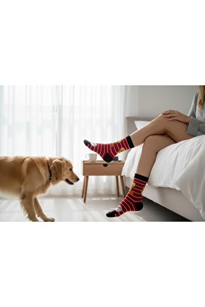 ÇERÇİ MELEK Taz & Tweety Patterned 2-Piece Unisex Colorful Socks (35–39)
