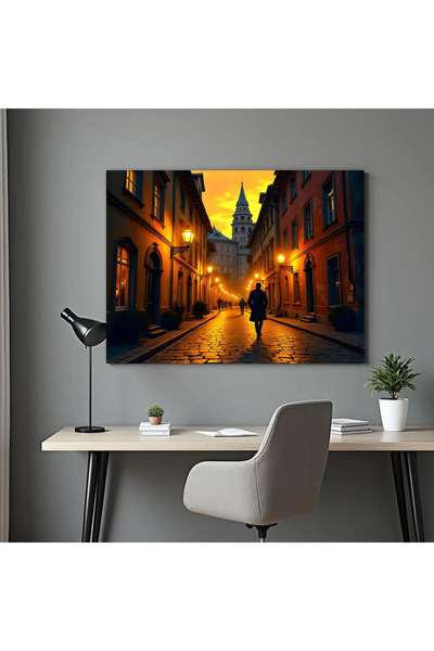 Printees Tablou - Seara pe stradă - Canvas pe șasiu - 40x30 cm