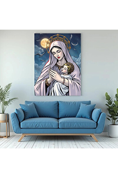 Printees Tablou - Fecioara cu prunc - Canvas pe șasiu