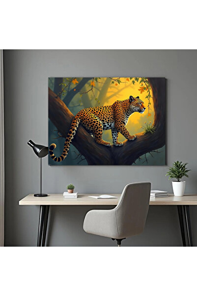 Printees Tablou - Leopard - Canvas pe șasiu