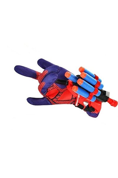 KINSI Mănușă din spumă Spider-Man cu 5 proiectile din spumă, roșie