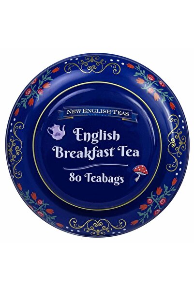 New English Teas Alice's Adventures In Wonderland 80 Adet Meşhur İngiliz Çayı ve Teneke Kutusu Tea Caddy 160 g