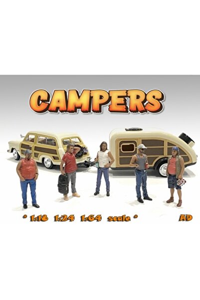 American Diorama Set 5 Figurine Campers,1:18