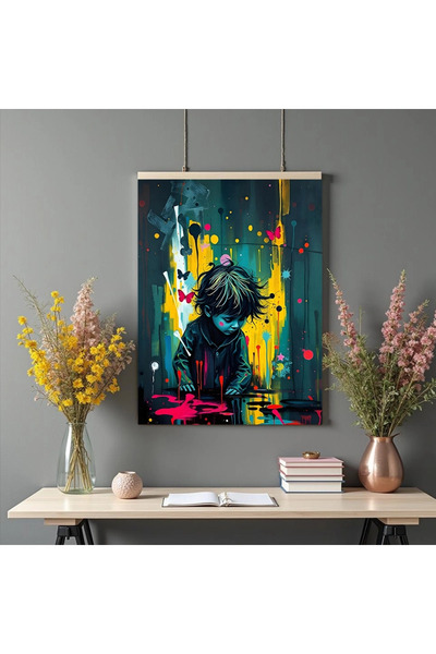 Printees Tablou - Copilul culorii - Canvas pe șasiu