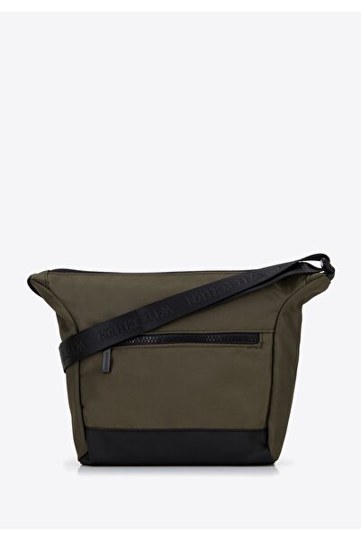 Wittchen Men's Messenger Bag with Front Strap Small Green Polyester