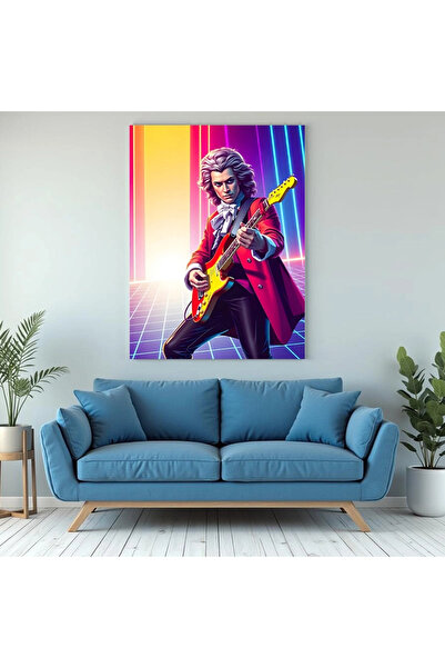 Printees Tablou - Mozart cu chitară - Canvas pe șasiu - 40x30 cm