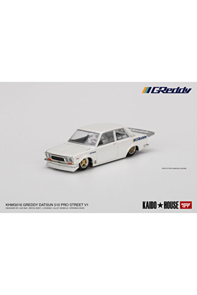mini gt Macheta auto Kaido House Datsun 510 Pro Street Greddy Alb, 1:64 MGT016
