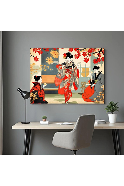 Printees Tablou - Geisha dansând - Canvas pe șasiu - 40x30 cm