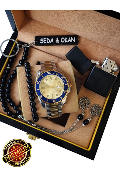 arpat time saat aksesuar PREMIUM, 5 PARÇA ERKEK SAAT SETİ. SAAT, ÇAKMAK, TESB...