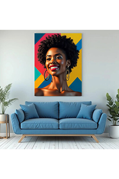 Printees Tablou - Portret de femeie - Canvas pe șasiu - 40x30 cm