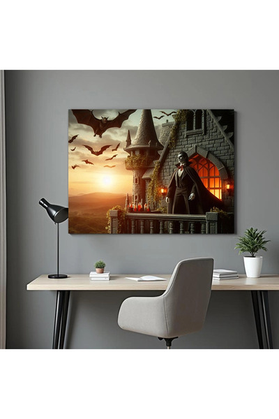 Printees Painting - Dracula on the balcony - Canvas on frame