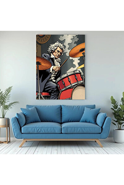 Printees Tablou - Beethoven la tobe - Canvas pe șasiu