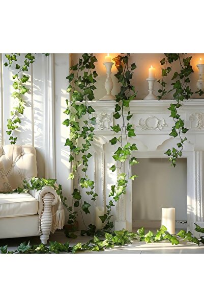 happystoretr 2.30 mt yapay sarmaşık balkon banyo doğalgaz doğum günü dekor oda süsleme