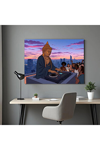 Printees Tablou - Buddha DJ - Canvas pe șasiu - 40x30 cm