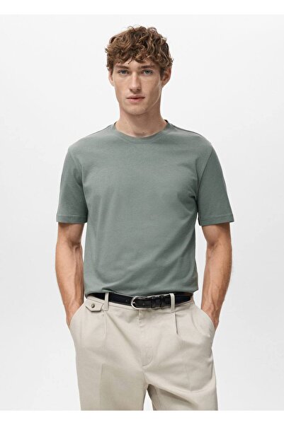 MANGO Man %100 pamuklu dar kesim tişört