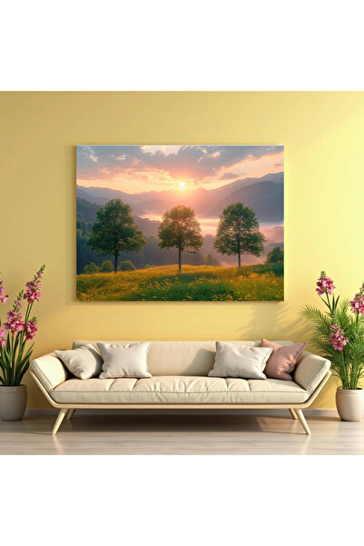 Printees Tablou peisaj, Trei copaci
