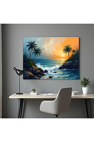 Printees Tablou - Golful cu stânci - Canvas pe șasiu - 40x30 cm