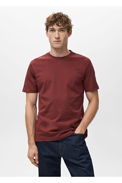 MANGO Man %100 pamuklu dar kesim tişört