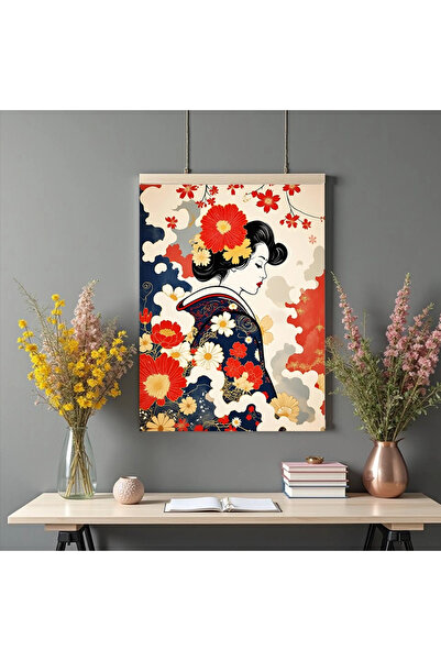Printees Tablou - Geisha în flori