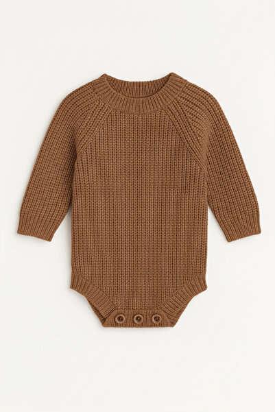 Babily بدلة تريكو للأطفال بأكمام طويلة وأزرار للجنسين
