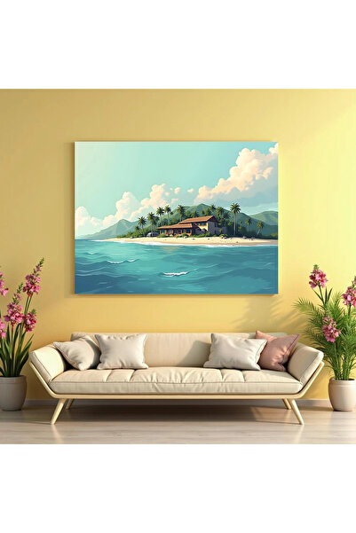 Printees Tablou - Casa de pe plajă