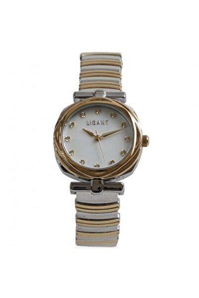 LIGANT Women's Silver and Gold Stainless Steel Watch