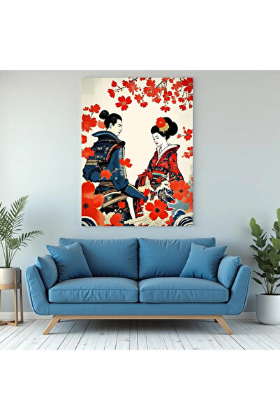 Printees Tablou stil japonez - Întâlnirea - Canvas pe șasiu - 40x30 cm