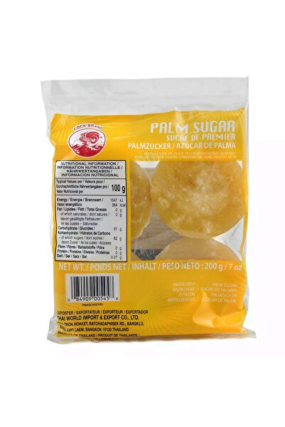 Cock Brand Palm Sugar Slices – Palm Sugar – 200 Grams