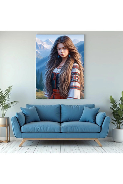 Printees Tablou -Țărăncuță de la munte - Canvas pe șasiu