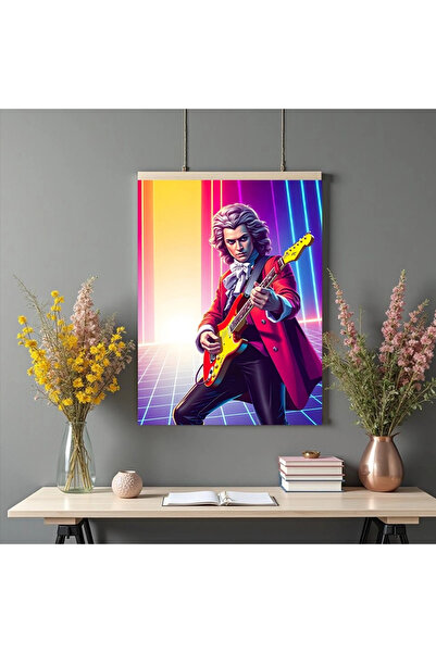 Printees Tablou - Mozart cu chitară - Canvas pe șasiu