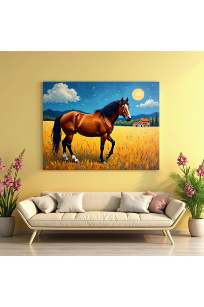Printees Tablou - Cal în lan de grâu