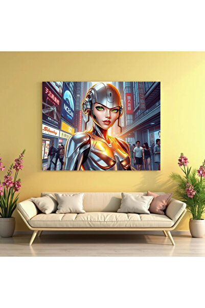 Printees Painting - Cyber ​​Girl - Canvas on frame