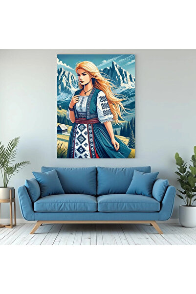 Printees Tablou - Româncă de la munte - Canvas pe șasiu - 40x30 cm