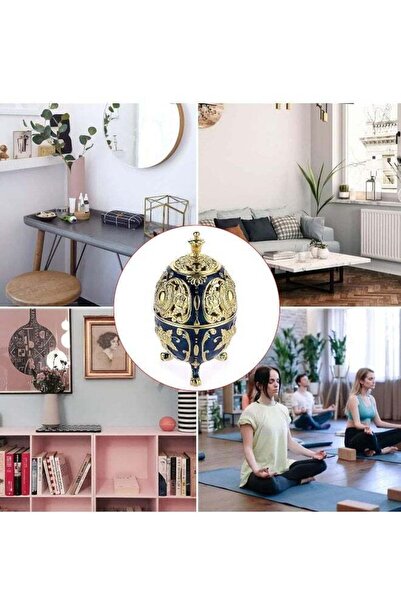 Generic Metal Zinc Vintage Incense Burner Decorative Holder with Removable Tray - Golden