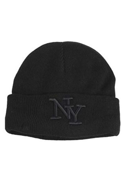 OEM Black Hat with Black Faux Fur Lining "NY" for Kids