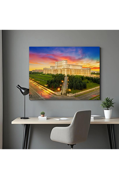 Printees Tablou - Palatul Parlamentului - Canvas pe șasiu