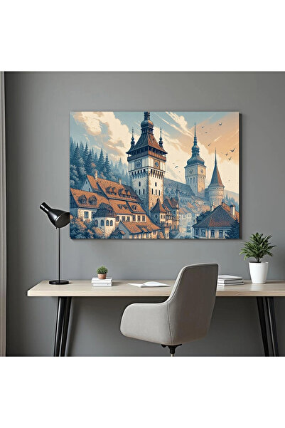 Printees Tablou - Ilustrație cu cetatea veche