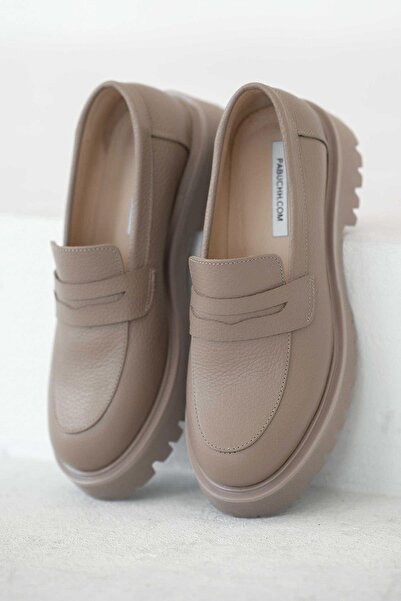 Parponi Avalin Women's Genuine Leather Loafer Shoes Mink