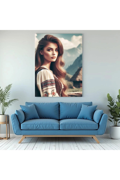 Printees Tablou - Portret de țărăncuță - Canvas pe șasiu