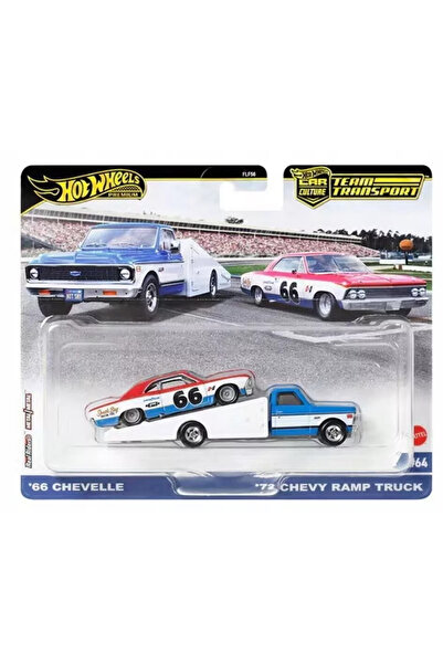 HOT WHEELS Macheta auto Team Transport Chevrolet Ramp Truck &amp; Chevrolet C...