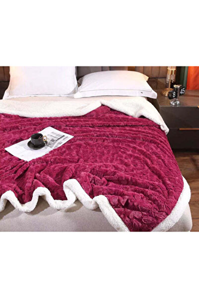 Dercasa Cocolino Blanket with Fur, Heart Pattern