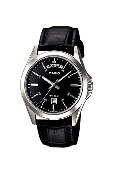 Casio Men's Leather Analog Wrist Watch MTP-1370L-1AVDF