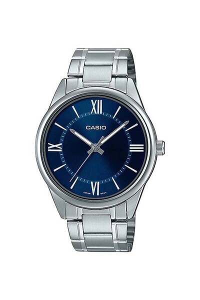 Casio ساعة يد رجالية MTP-V005D-2B5UDF - 47 مم - فضية