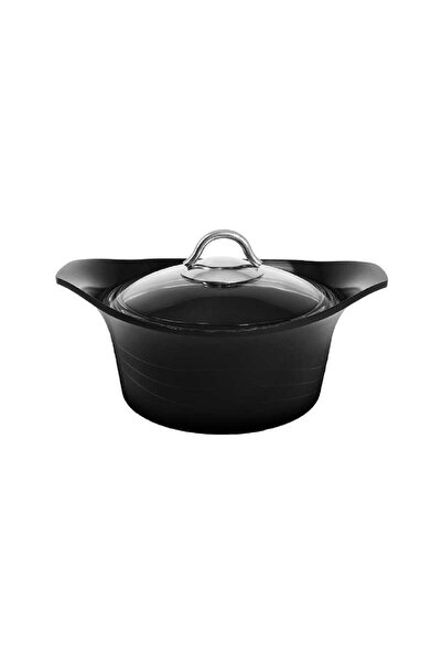 Akdeniz Ametist 28 Cm Kendinden Kulplu Cam Kapaklı Derin Döküm Tencere