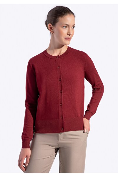 Wittchen Woman Women's Cardigan made of viscose and nylon, burgundy, burgundy...