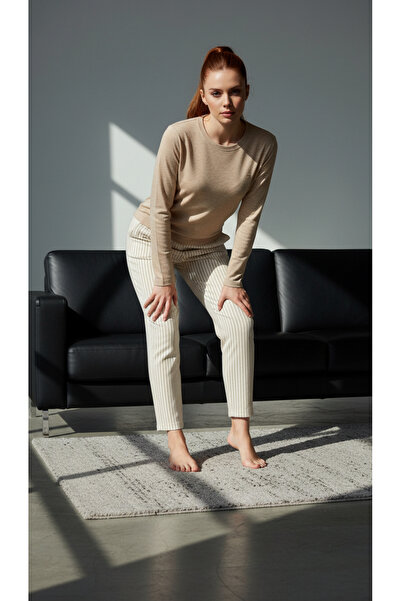 MİSS ELİZZA Ecru Pajama Set