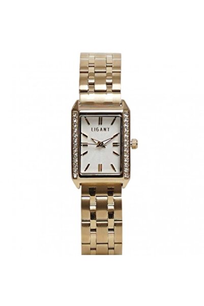 LIGANT Women's Gold and White Stainless Steel Watch