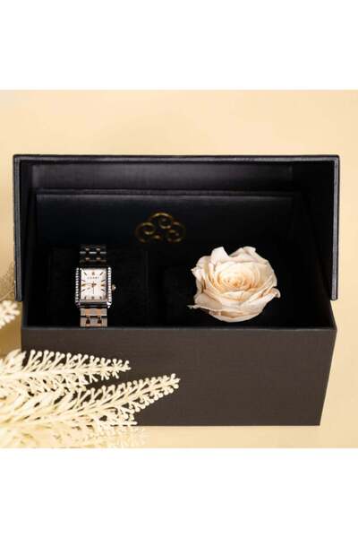 LIGANT Women's Silver and Gold Stainless Steel Watch
