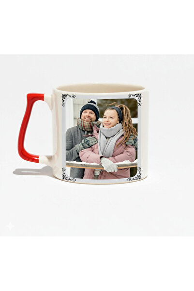 yüksel34 Kişiye Özel 2 Resim baskılı Lüks Kupa Latte Kahve Bardağı , Özel gün...