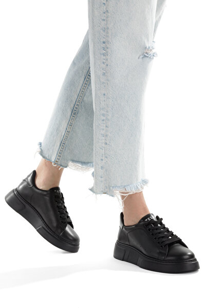 Catelyn Ženske crne Patike debele patike sa vezicama za ležernu sportsku obuću